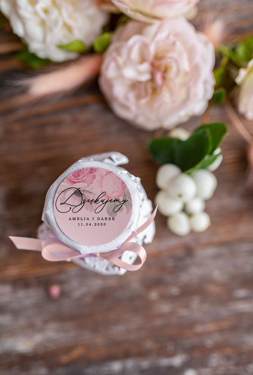 Podziękowania dla Gości Weselnych Miody i słoiczki Nutella podziękowania prezenciki dla gości weselnych niepowtarzalny upominek miodki w słoiczku  0