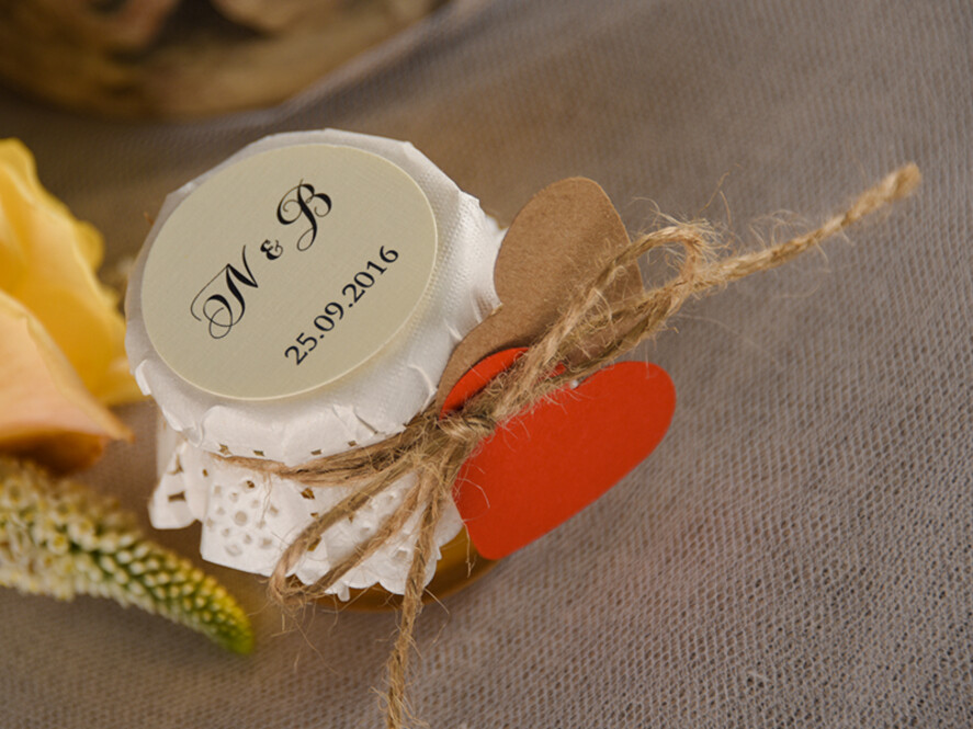 Podziękowania dla Gości Weselnych Miody i słoiczki Nutella prezenciki podarunki po weselu słodkie zaskoczenie personalizowany miodek  2