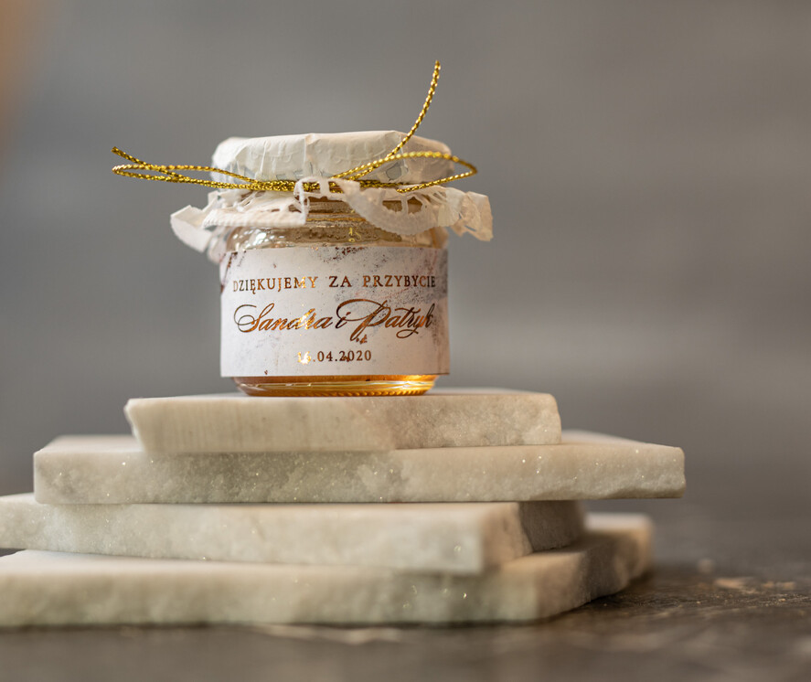 Podziękowania dla Gości Weselnych Miody i słoiczki Nutella oryginalne podziękowania dla gości weselnych  mini słoiczek miodek    5