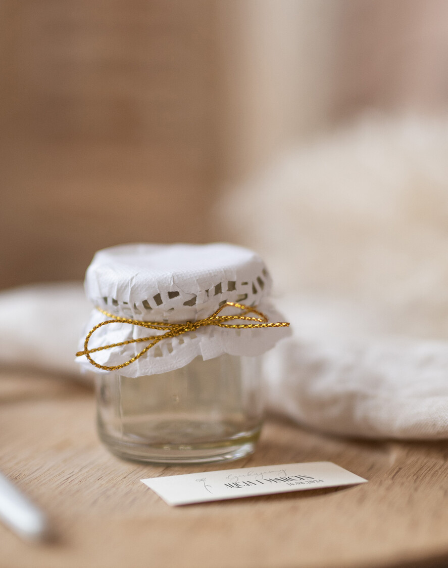 Podziękowania dla Gości Weselnych Miody i słoiczki Nutella prezenty dla gości na weselu, sloiczki do miodu0