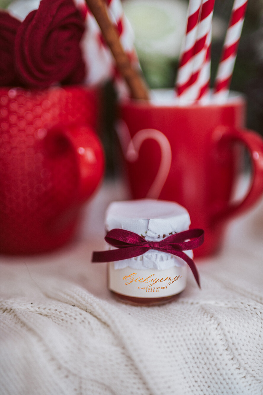 Podziękowania dla Gości Weselnych Miody i słoiczki Nutella prezenciki dla gości weselnych  miodziki w słoiczku    0