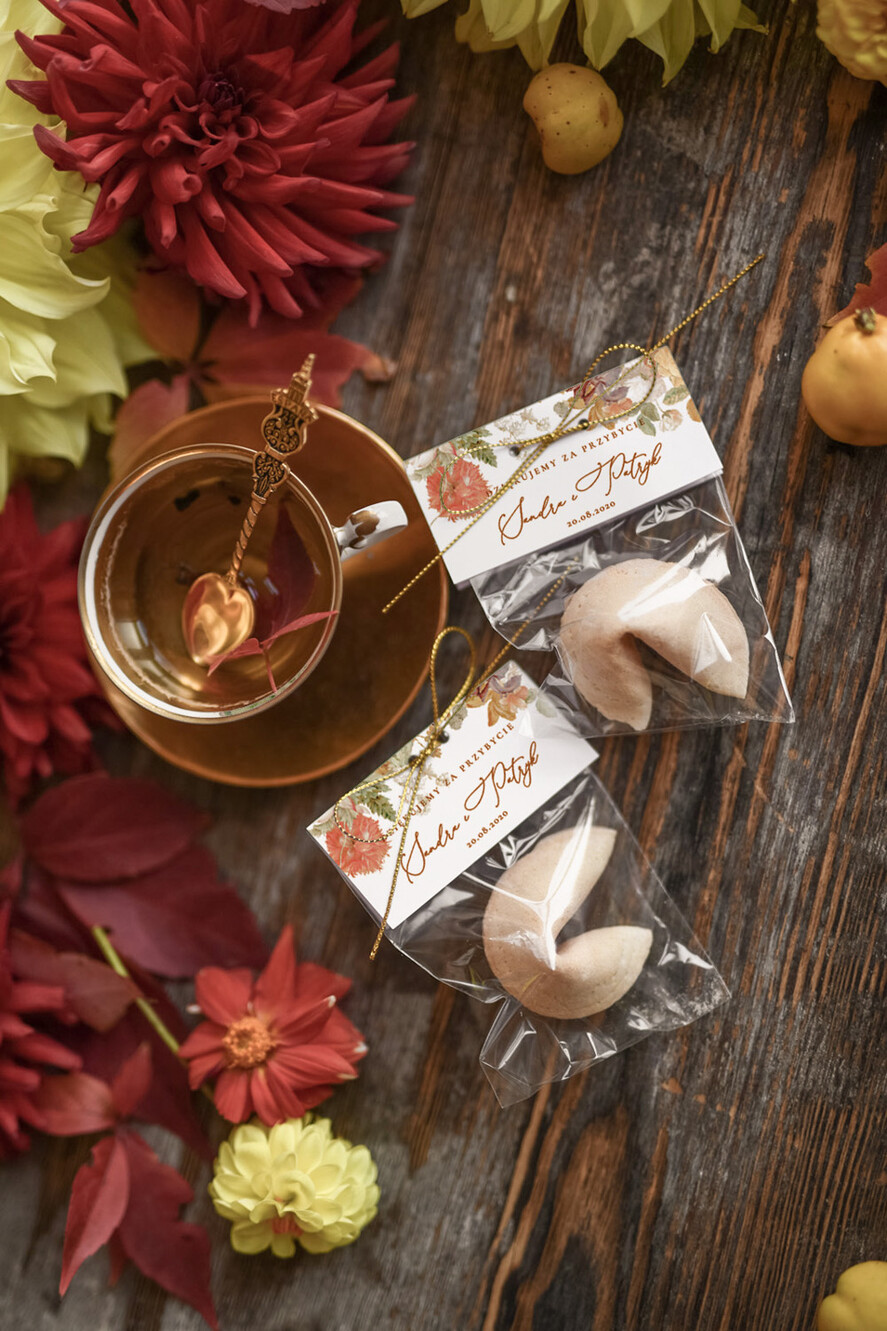 Podziękowania dla Gości Weselnych Ciasteczka z wróżbą personalizowane podziękowania dla gości weselnych, ciasteczka z dedykacja i wrozba1