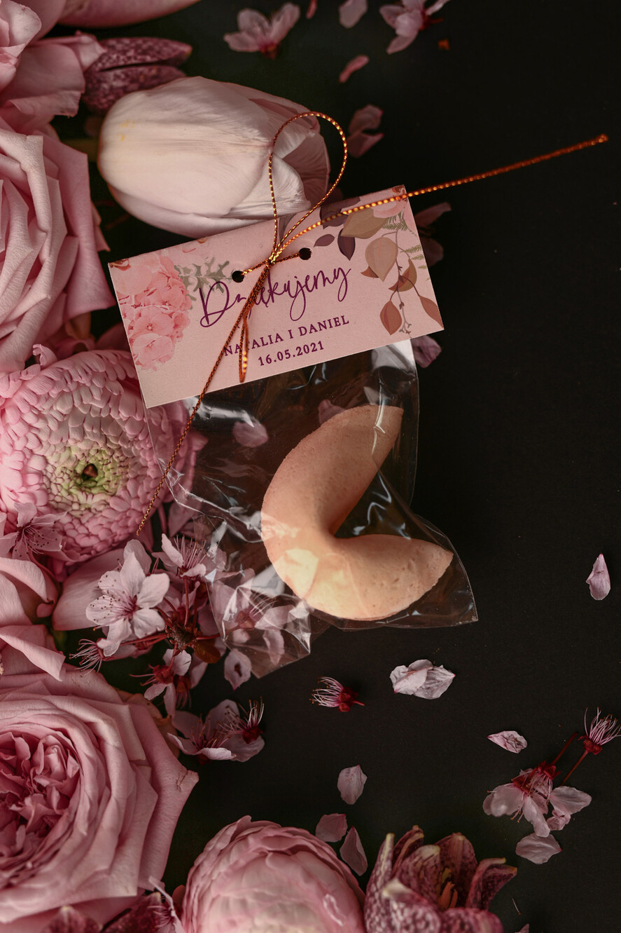 Podziękowania dla Gości Weselnych Ciasteczka z wróżbą oryginalne prezenty dla gości weselnych, ciastka z wrozba i podziekowaniem0