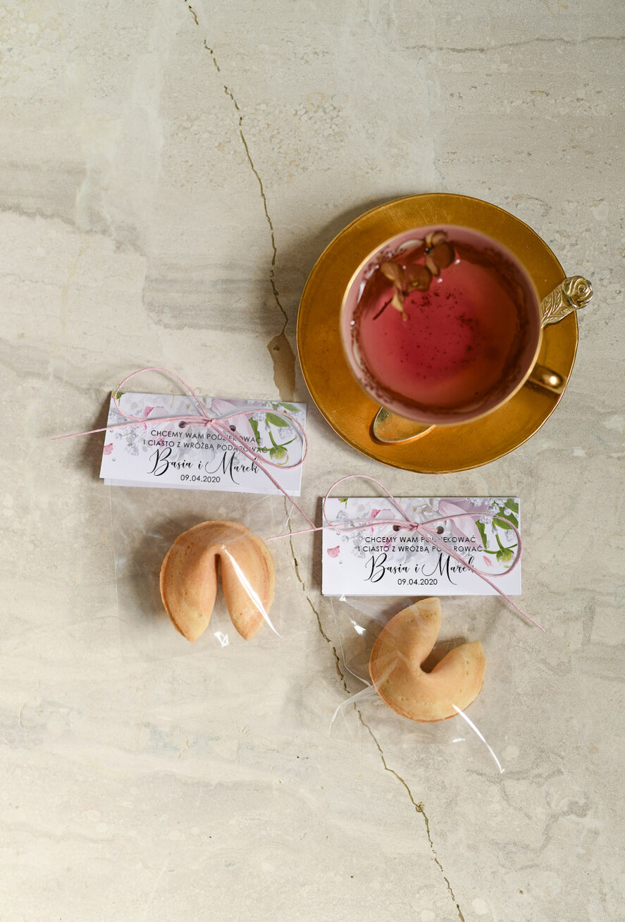 Podziękowania dla Gości Weselnych Ciasteczka z wróżbą cudowne podziękowania, ciastko z dedykacja i wrozba0