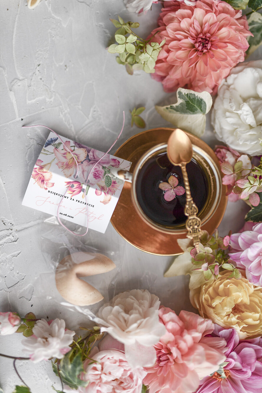 Podziękowania dla Gości Weselnych Ciasteczka z wróżbą prezenciki dla gości weselnych, ciasteczka z wrozba i dedykacja1