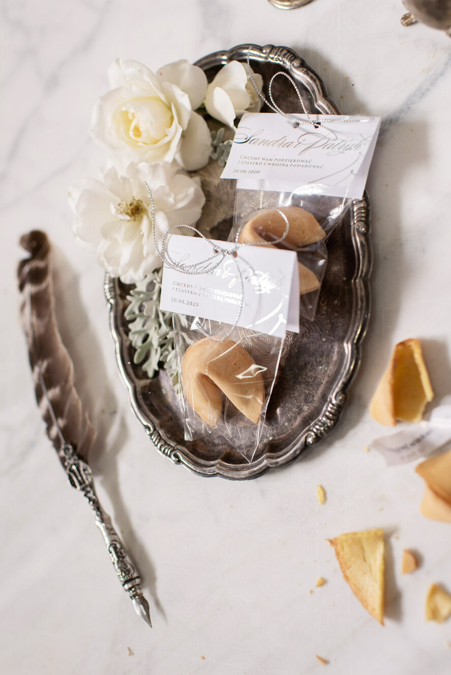 Podziękowania dla Gości Weselnych Ciasteczka z wróżbą prezenciki podziękowania dla gości weselnych, ciastko z wróżbą dla gości2