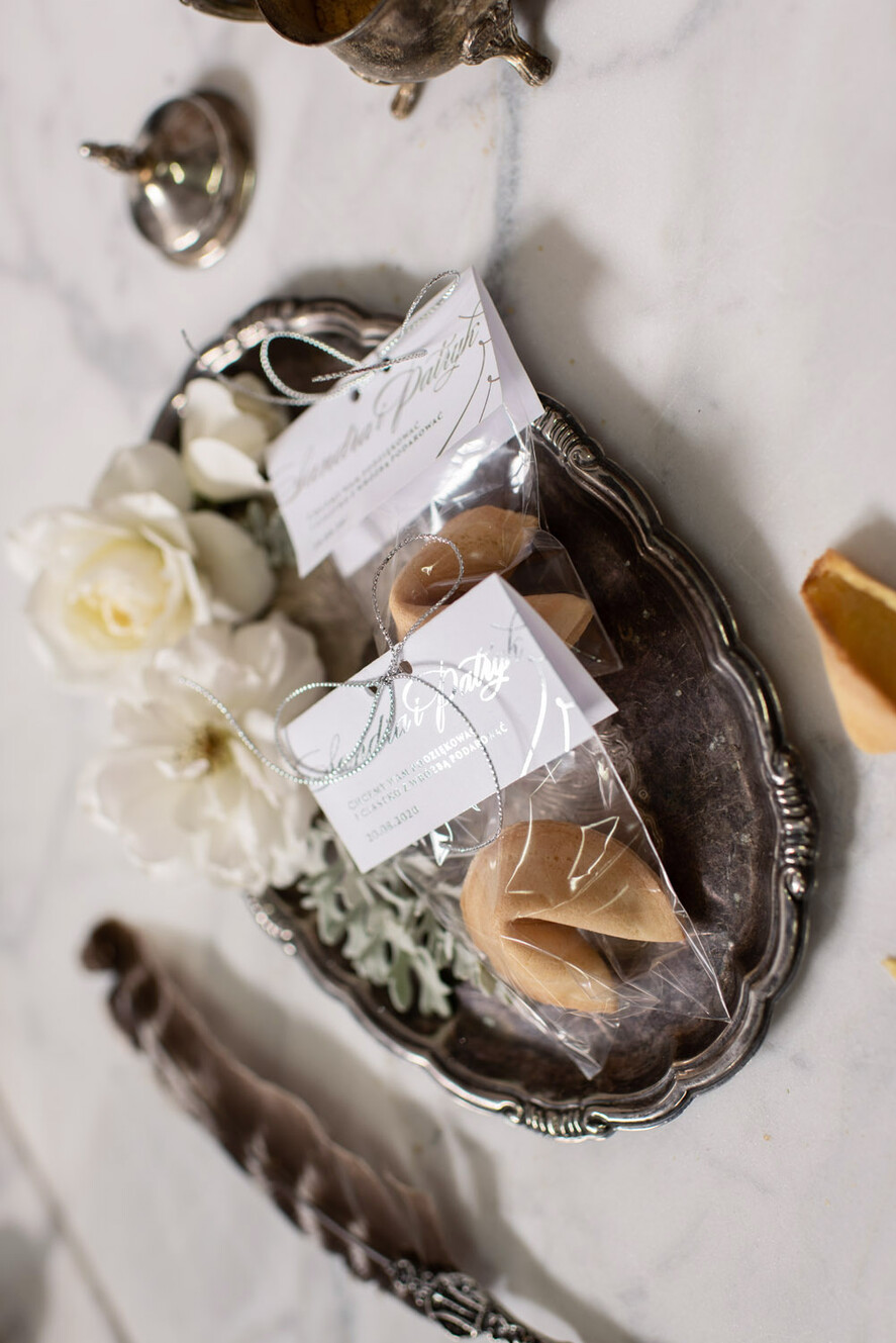 Podziękowania dla Gości Weselnych Ciasteczka z wróżbą prezenciki podziękowania dla gości weselnych, ciastko z wróżbą dla gości3