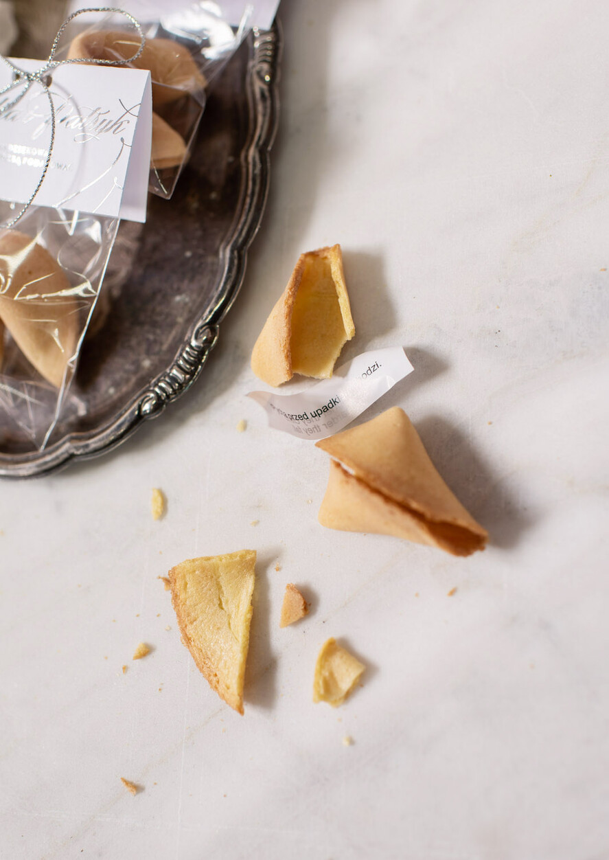 Podziękowania dla Gości Weselnych Ciasteczka z wróżbą prezenciki podziękowania dla gości weselnych, ciastko z wróżbą dla gości4