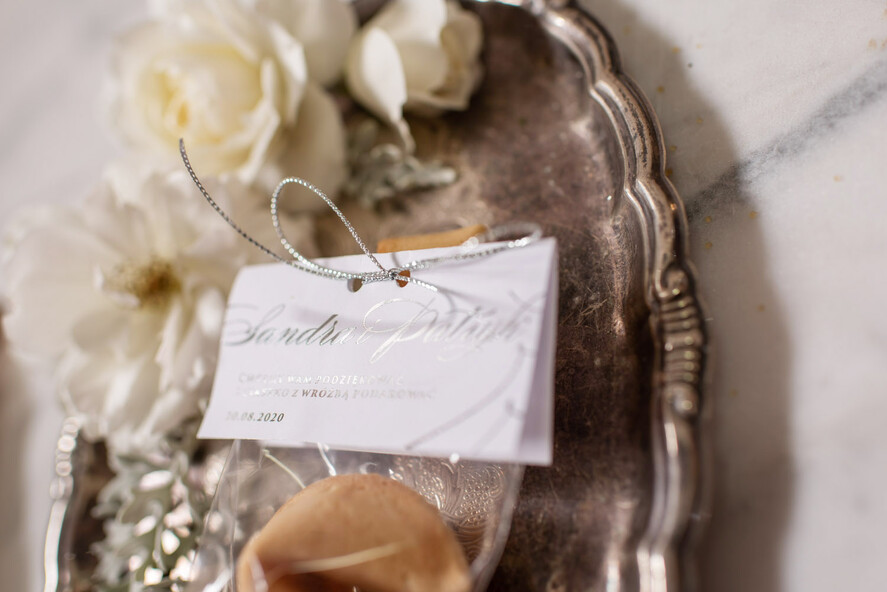 Podziękowania dla Gości Weselnych Ciasteczka z wróżbą prezenciki podziękowania dla gości weselnych, ciastko z wróżbą dla gości7