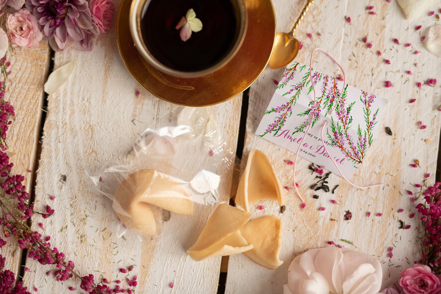 Podziękowania dla Gości Weselnych Ciasteczka z wróżbą prezenty dla gości na weselu, ciastko z dedykacja i wrozba3