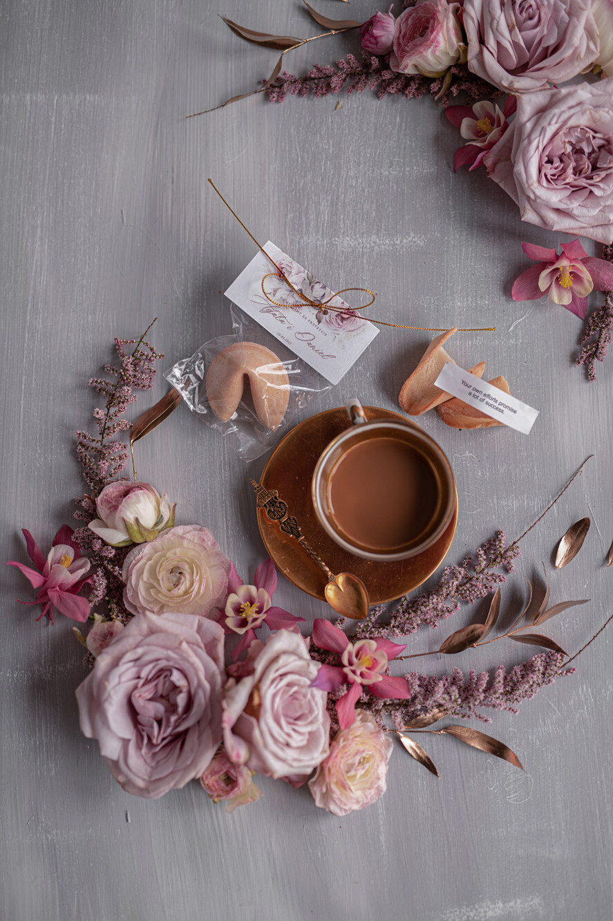 Podziękowania dla Gości Weselnych Ciasteczka z wróżbą upominki ślubne od pary młodej dla gości weselnych, ciastko z wrozba i dedykacja0