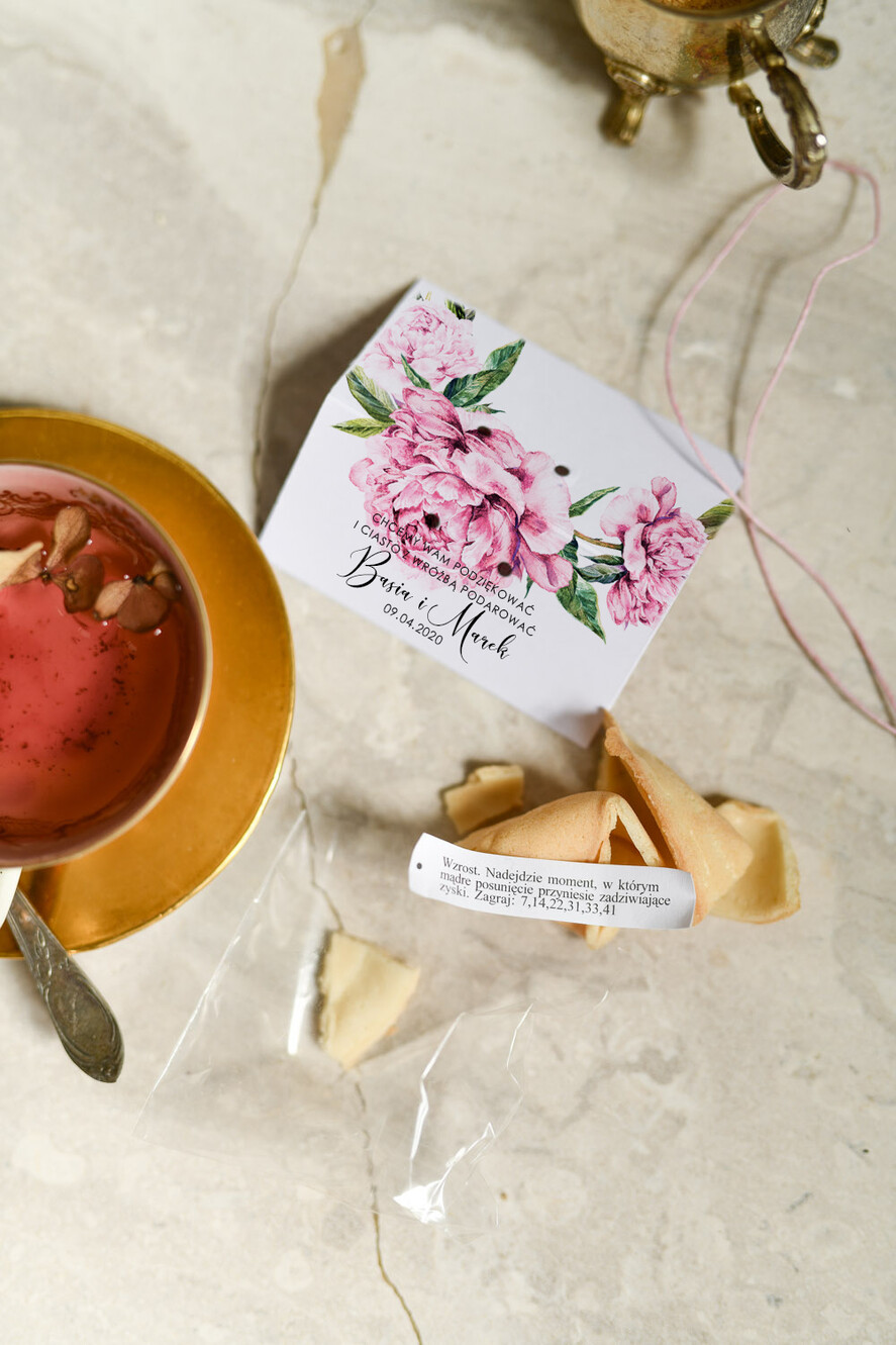 Podziękowania dla Gości Weselnych Ciasteczka z wróżbą upominki dla gości weselnych, chińskie ciasteczko1