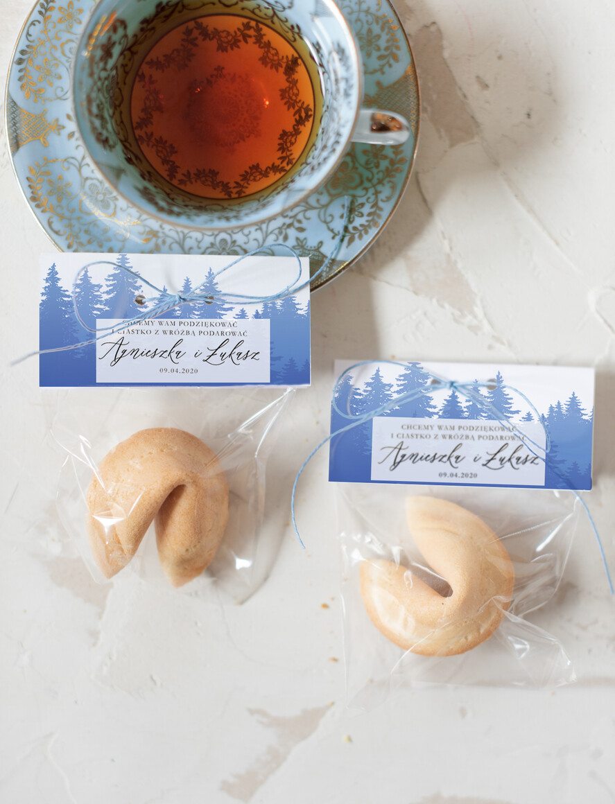 Podziękowania dla Gości Weselnych Ciasteczka z wróżbą ślubne upominki dla gości weselnych, chińskie ciastko z wróżbą0