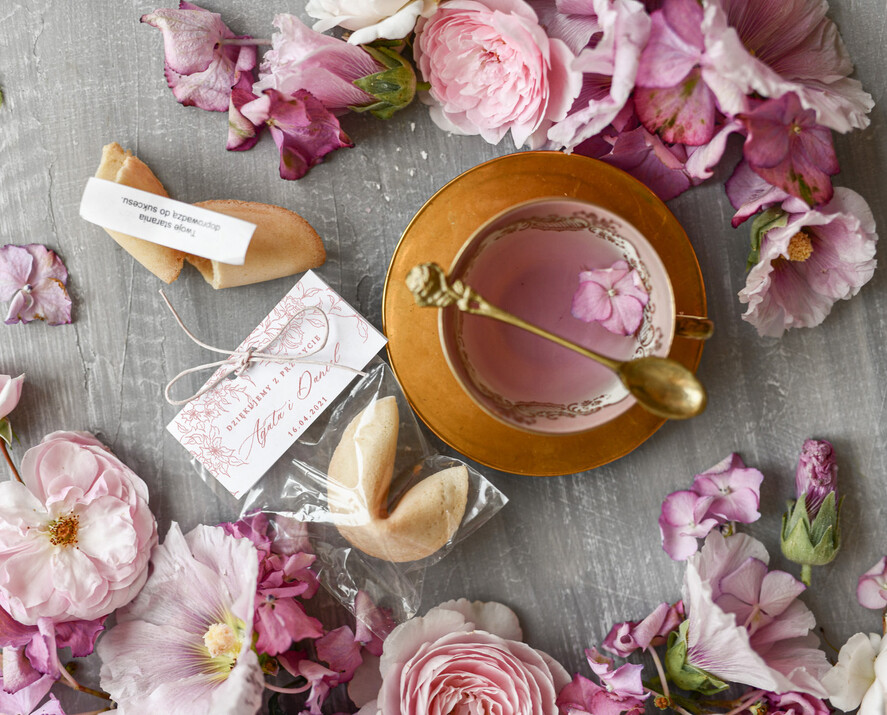 Podziękowania dla Gości Weselnych Ciasteczka z wróżbą ślubne upominki dla gości, ciastko z wróżbą0