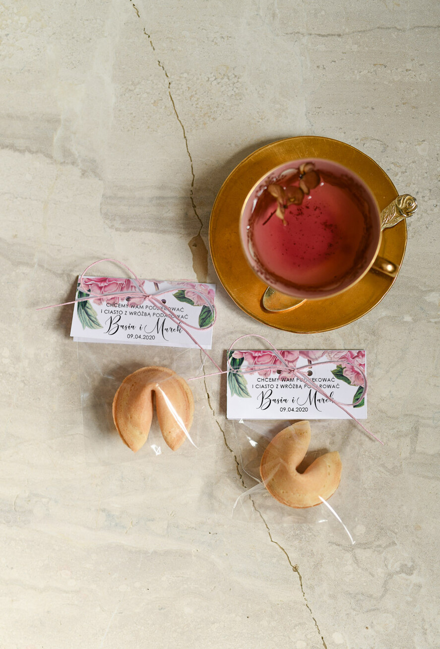 Podziękowania dla Gości Weselnych Ciasteczka z wróżbą cudowne podziękowania, ciastko z dedykacja i wrozba0