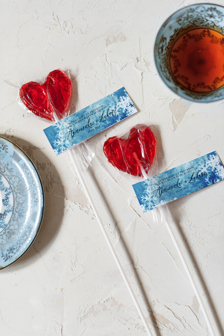 Podziękowania dla Gości Weselnych Lizaki podziękowania od pary młodej po weselu spersonalizowane łakocie   0