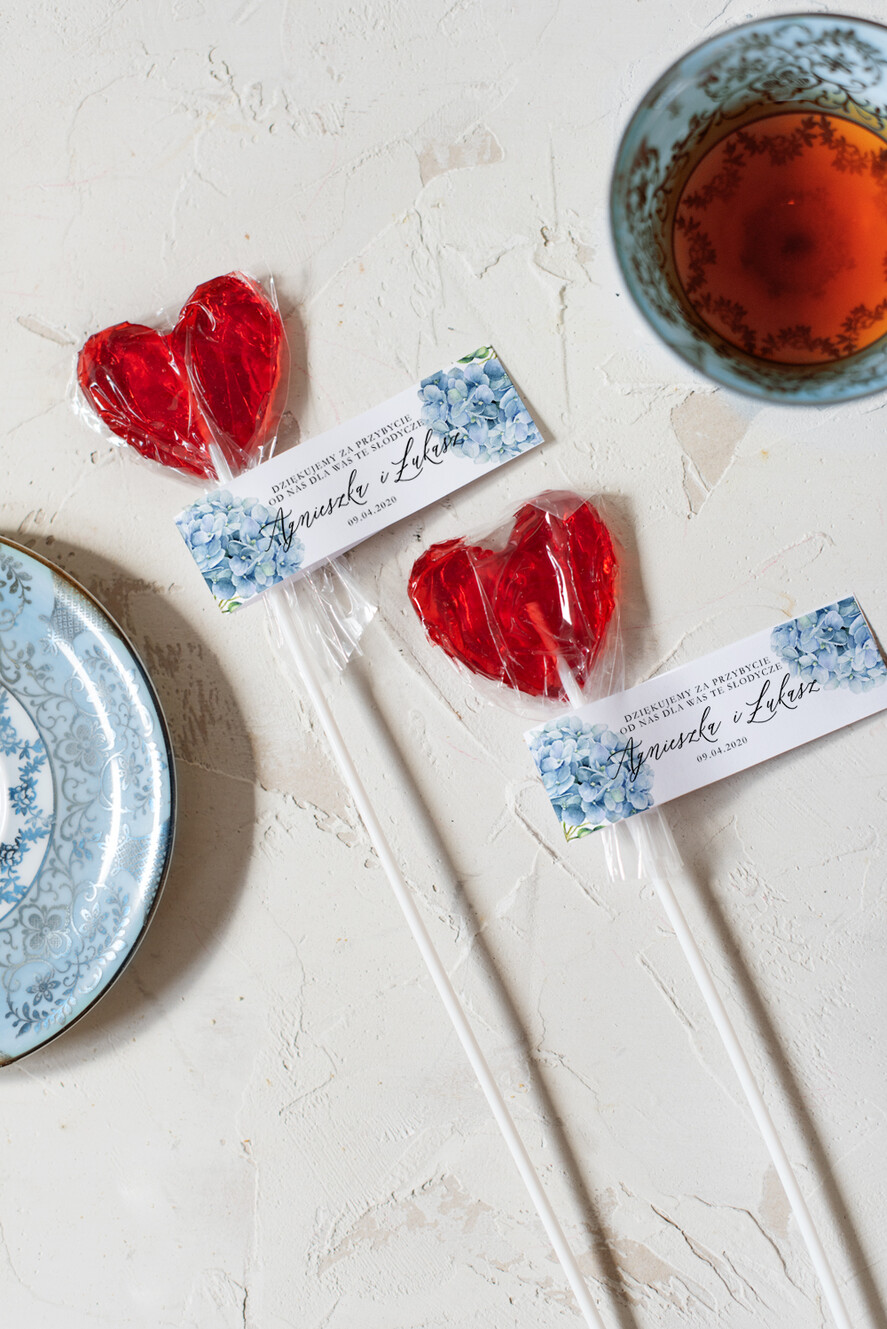 Podziękowania dla Gości Weselnych Lizaki personalizowane podziękowania dla gości weselnych słodki upominek sprawiający przyjemność   0