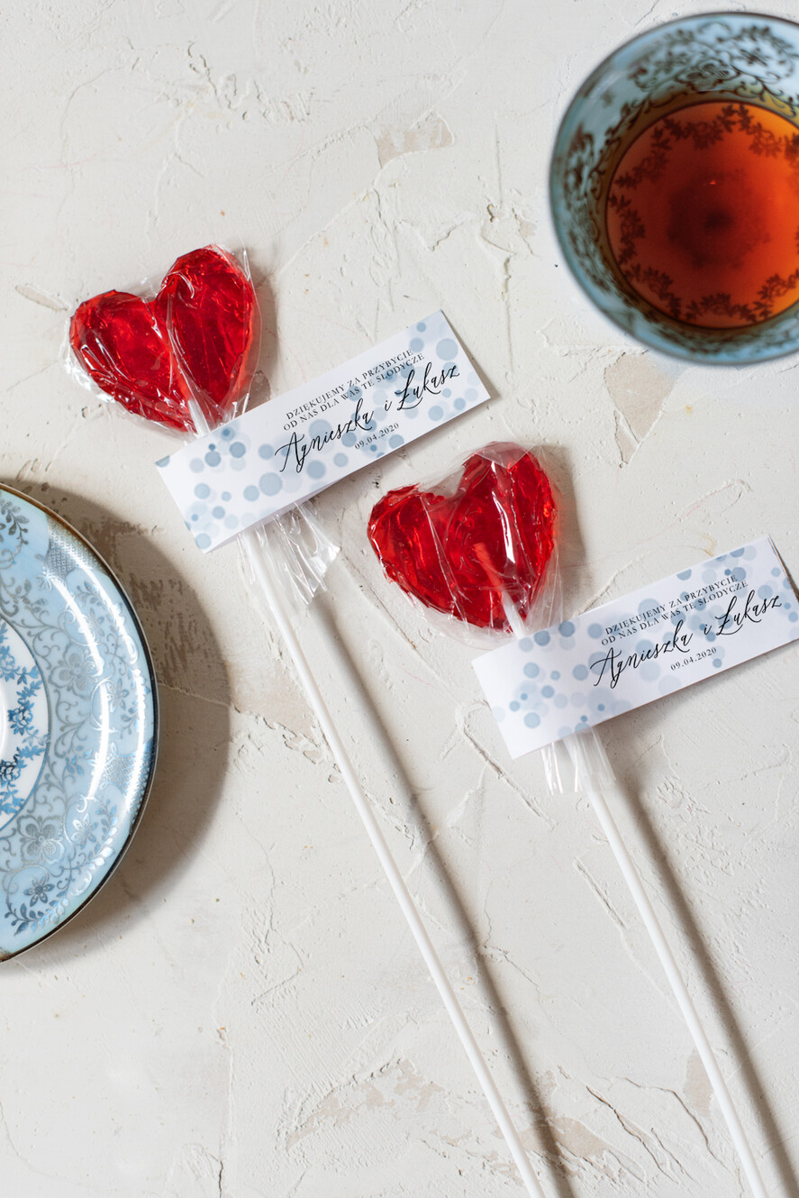 Podziękowania dla Gości Weselnych Lizaki upominki podziękowania za przybycie po ślubie niepowtarzalny upominek   0