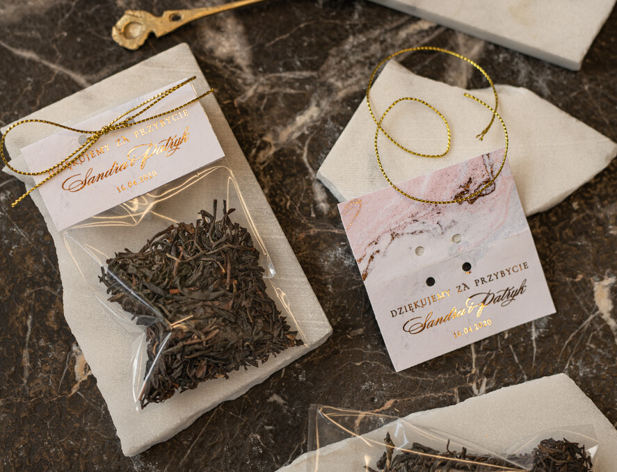 Podziękowania dla Gości Weselnych Saszetki prezenty dla gości weselnych  torebka saszetka z herbatą    2