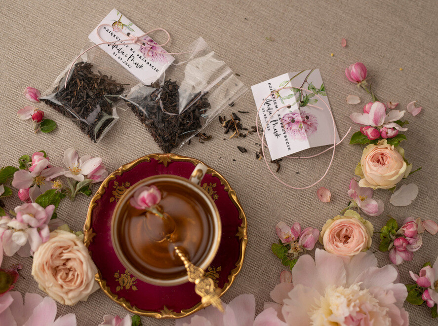 Podziękowania dla Gości Weselnych Saszetki podziękowania prezenciki dla gości weselnych w formie smakowitej herbaty   0