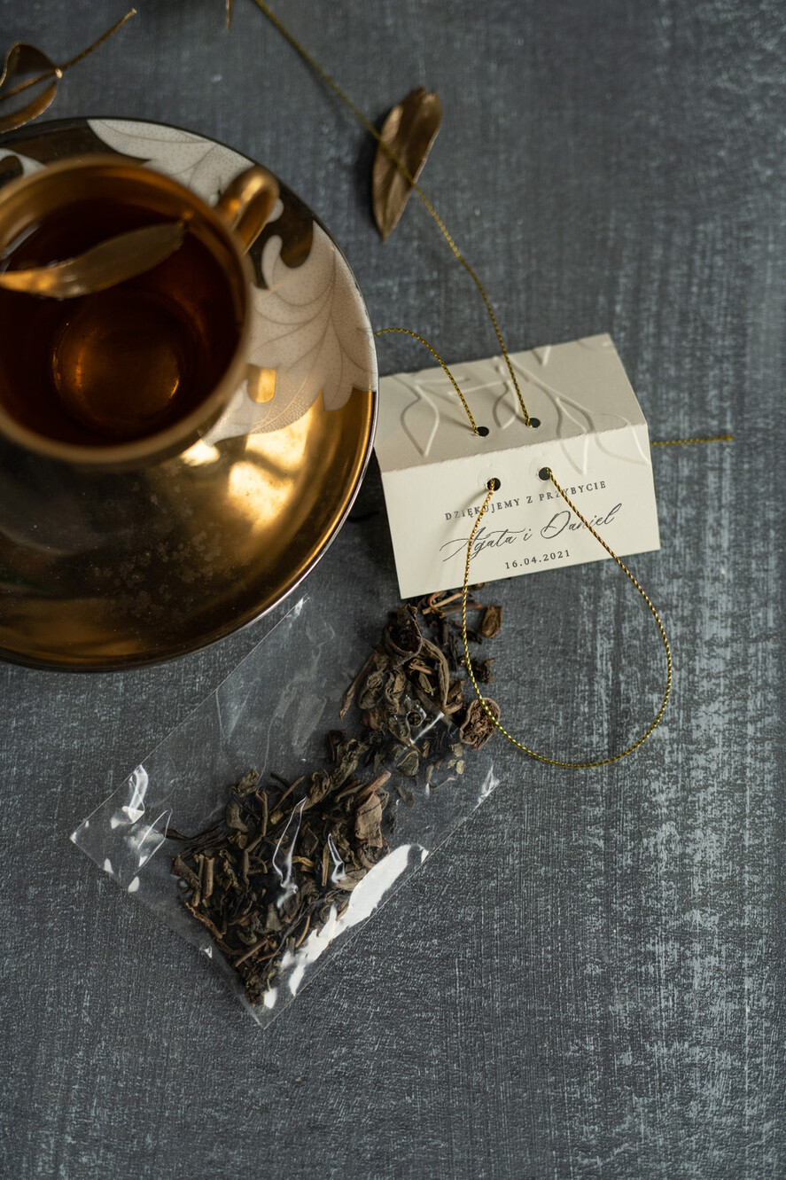 Podziękowania dla Gości Weselnych Saszetki prezenciki podziękowania dla gości weselnych zawierające herbatę lub kawę   2