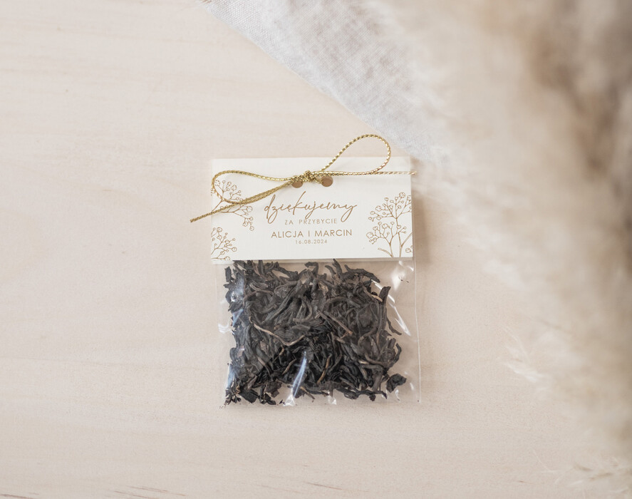Podziękowania dla Gości Weselnych Saszetki saszetki z kawą lub herbatą dla gości weselnych, podziękowanie dla gości weselnych, saszetka z herbatą podziękowania dla gości, prezenty dla gości weselnych herbatka 1