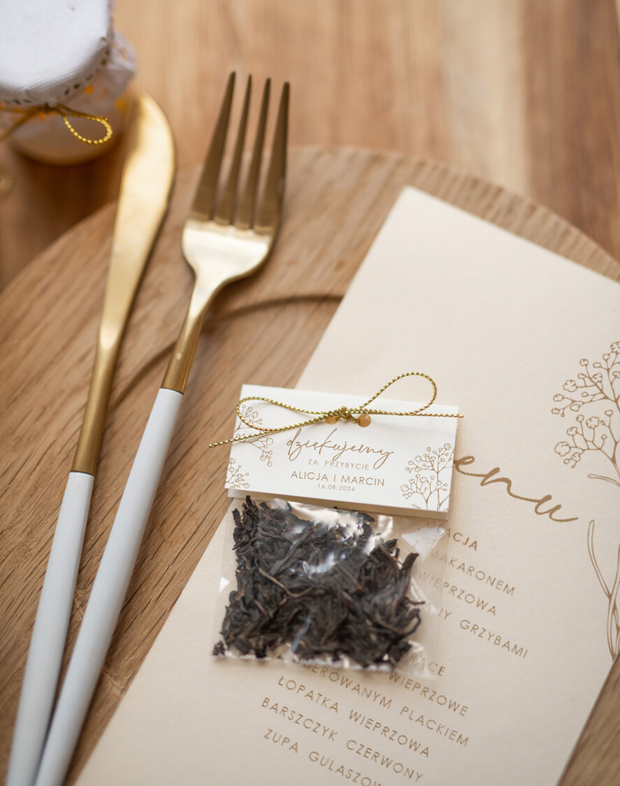 Podziękowania dla Gości Weselnych Saszetki saszetki z kawą lub herbatą dla gości weselnych, podziękowanie dla gości weselnych, saszetka z herbatą podziękowania dla gości, prezenty dla gości weselnych herbatka 2