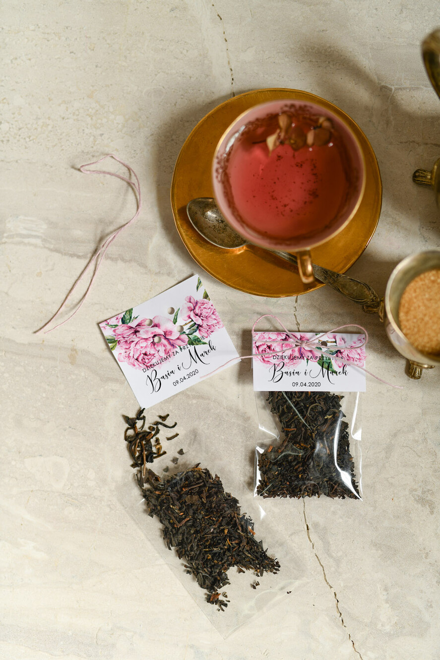 Podziękowania dla Gości Weselnych Saszetki podziękowania dla gości ślubnych w formie smakowitej kawy   1