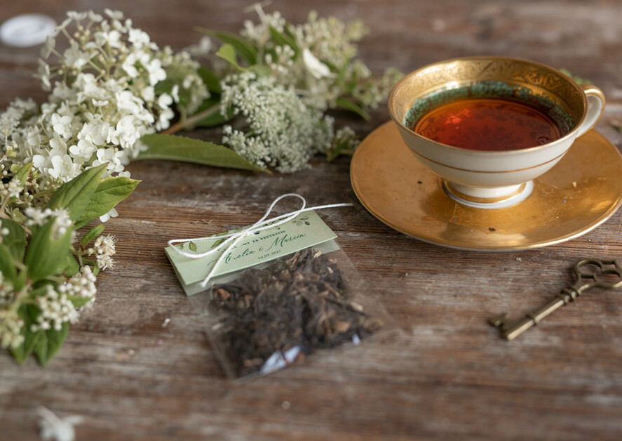 Podziękowania dla Gości Weselnych Saszetki oryginalne prezenty dla gości weselnych  torebeczka z kawą lub herbatką    1