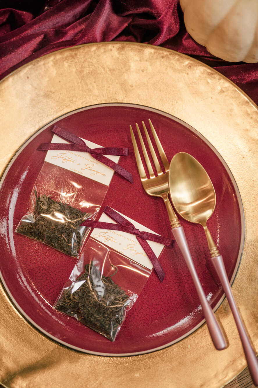 Podziękowania dla Gości Weselnych Saszetki prezenty ślubne dla gości weselnych  saszetka z kawą lub herbatą    0