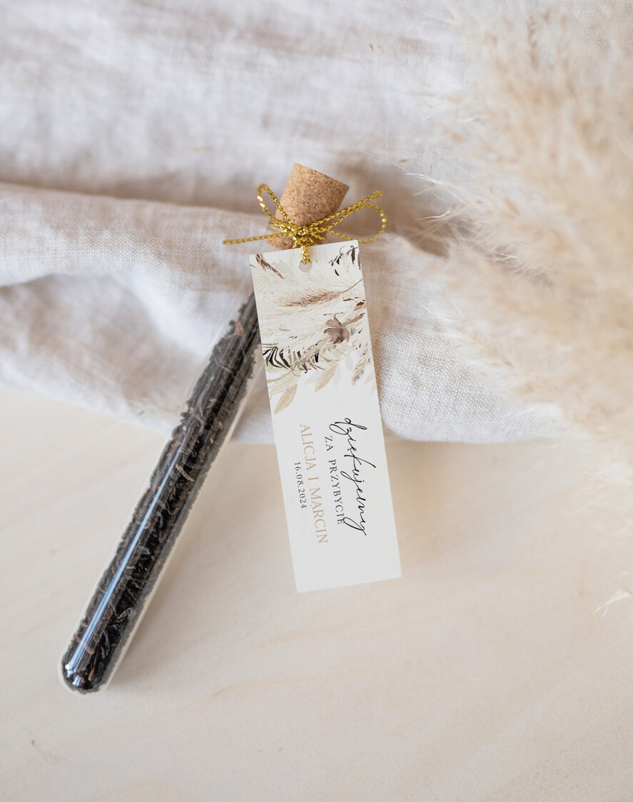 Podziękowania dla Gości Weselnych Fiolki podarunki dla gości weselnych, piękne podziękowania dla gości weselnych, ręcznie zdobione fiolki z herbatą, fiolki na herbatę, podziękowania dla gości herbata 0