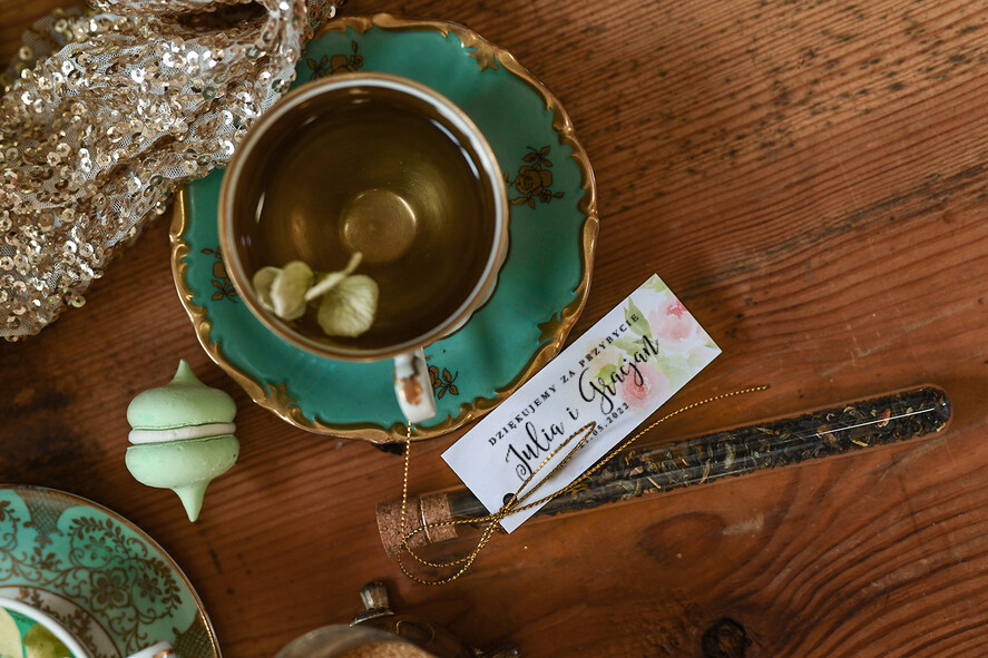 Podziękowania dla Gości Weselnych Fiolki ślubne upominki dla gości do wyboru kawa lub herbata   0