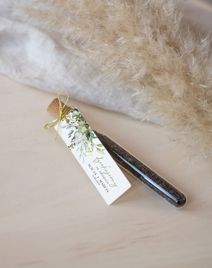 Podziękowania dla Gości Weselnych Fiolki prezenty dla gości weselnych, piękne podziękowania dla gości weselnych, ręcznie zdobione fiolki z herbatą, fiolki na herbatę, podziękowania dla gości herbata 0