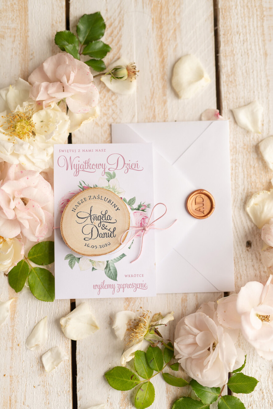 Zmień/Zarezerwuj datę ślubu - save the date botaniczne wezwanie na ślub   1