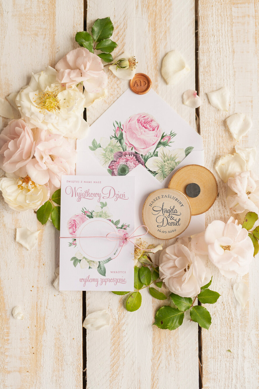 Zmień/Zarezerwuj datę ślubu - save the date botaniczne wezwanie na ślub   3