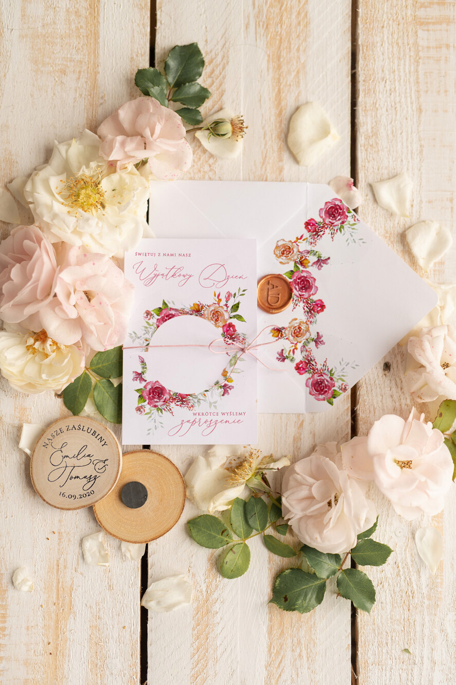 Zmień/Zarezerwuj datę ślubu - save the date botaniczne powiadomienia ślubne   3