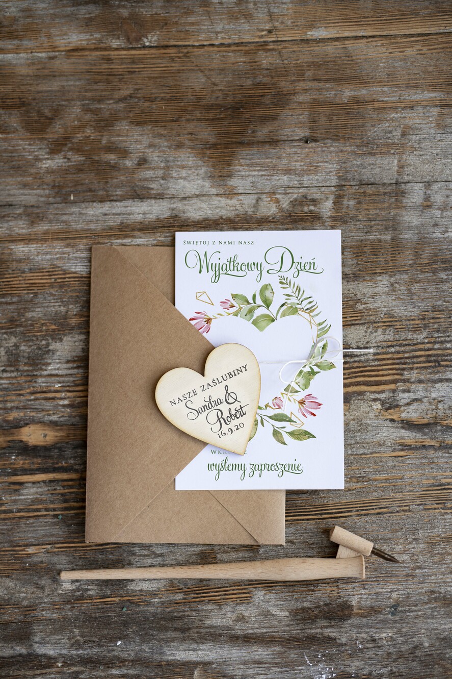 Zmień/Zarezerwuj datę ślubu - save the date botaniczne powiadomienia ślubne   1