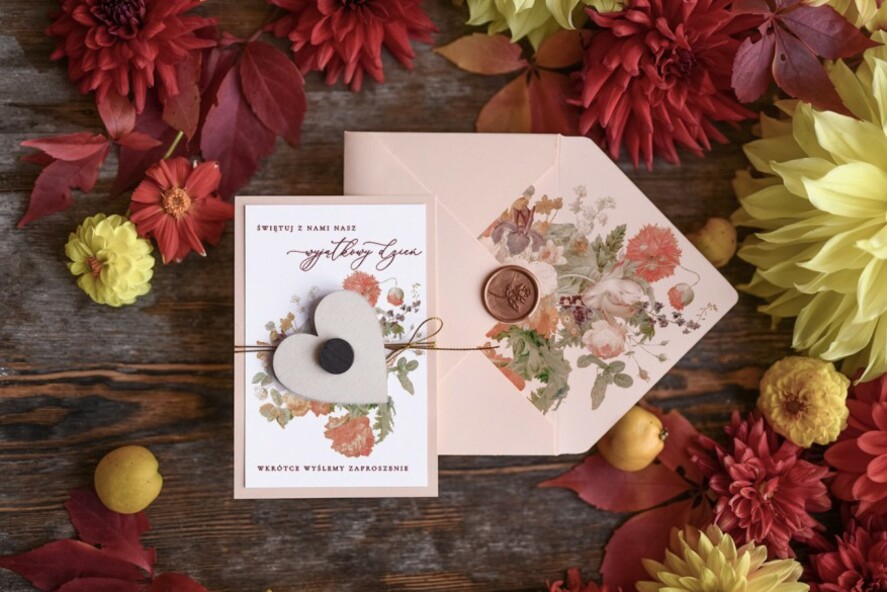 Zmień/Zarezerwuj datę ślubu - save the date botaniczne zawiadomienia o ślubie   4