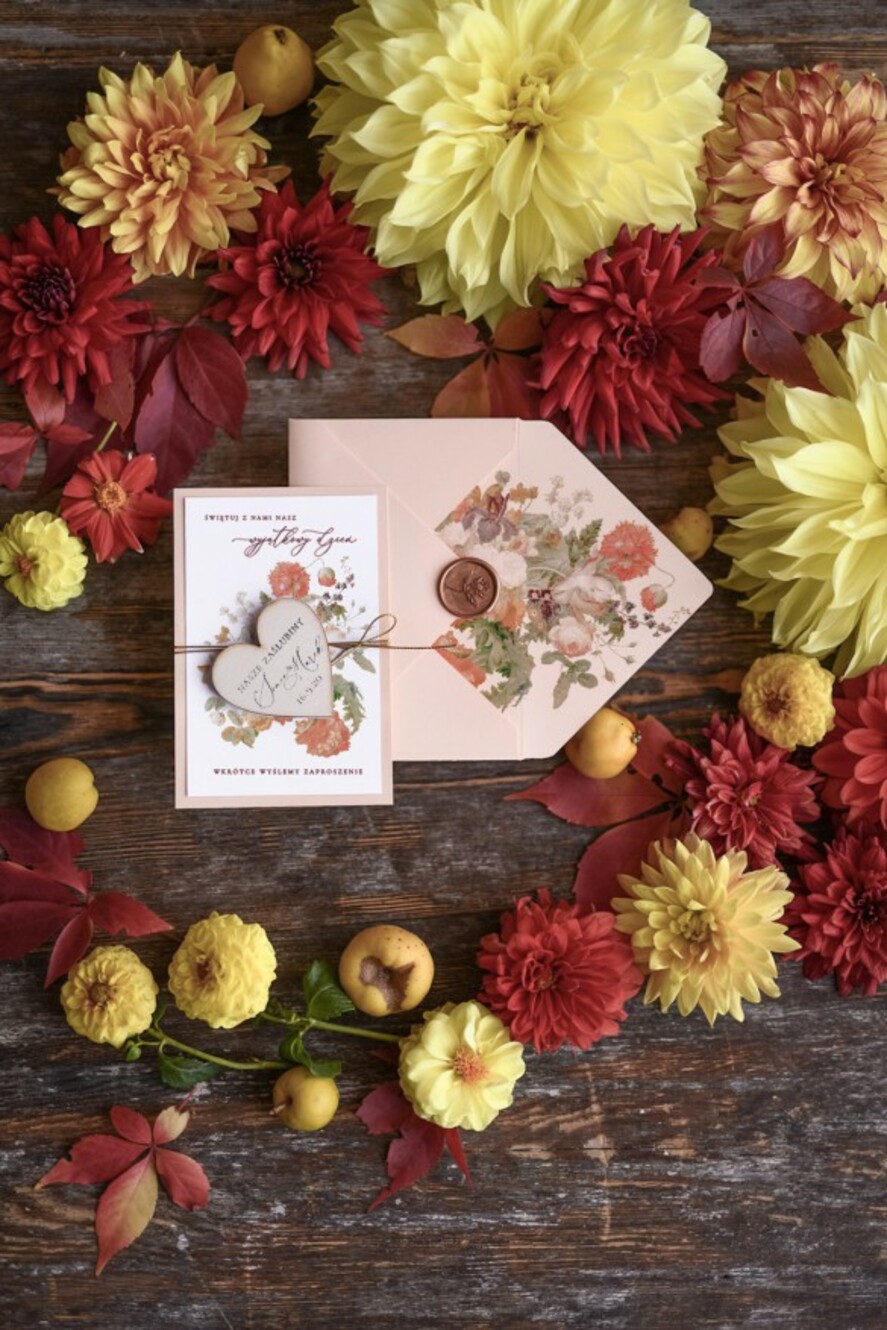 Zmień/Zarezerwuj datę ślubu - save the date botaniczne zawiadomienia o ślubie   0