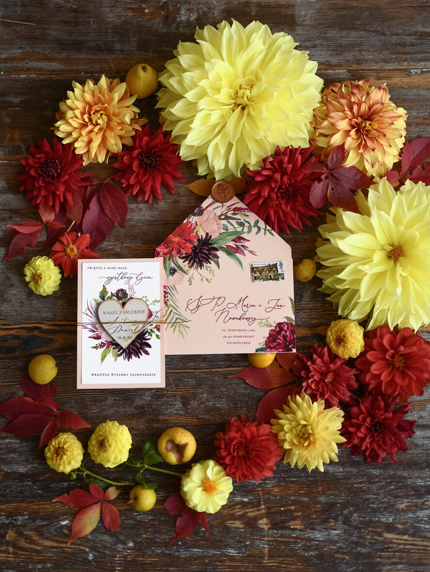 Zmień/Zarezerwuj datę ślubu - save the date botaniczne zawiadomienia o ślubie   0