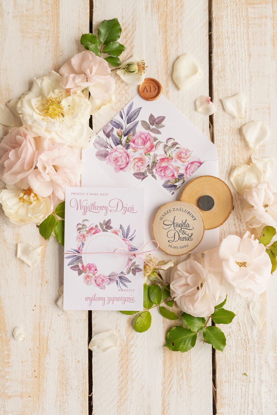 Zmień/Zarezerwuj datę ślubu - save the date botaniczne save the date   2