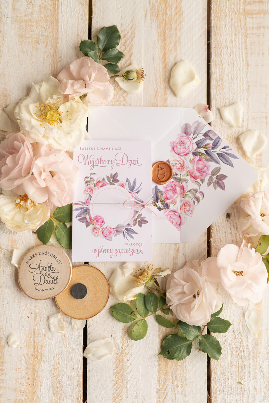Zmień/Zarezerwuj datę ślubu - save the date botaniczne save the date   3