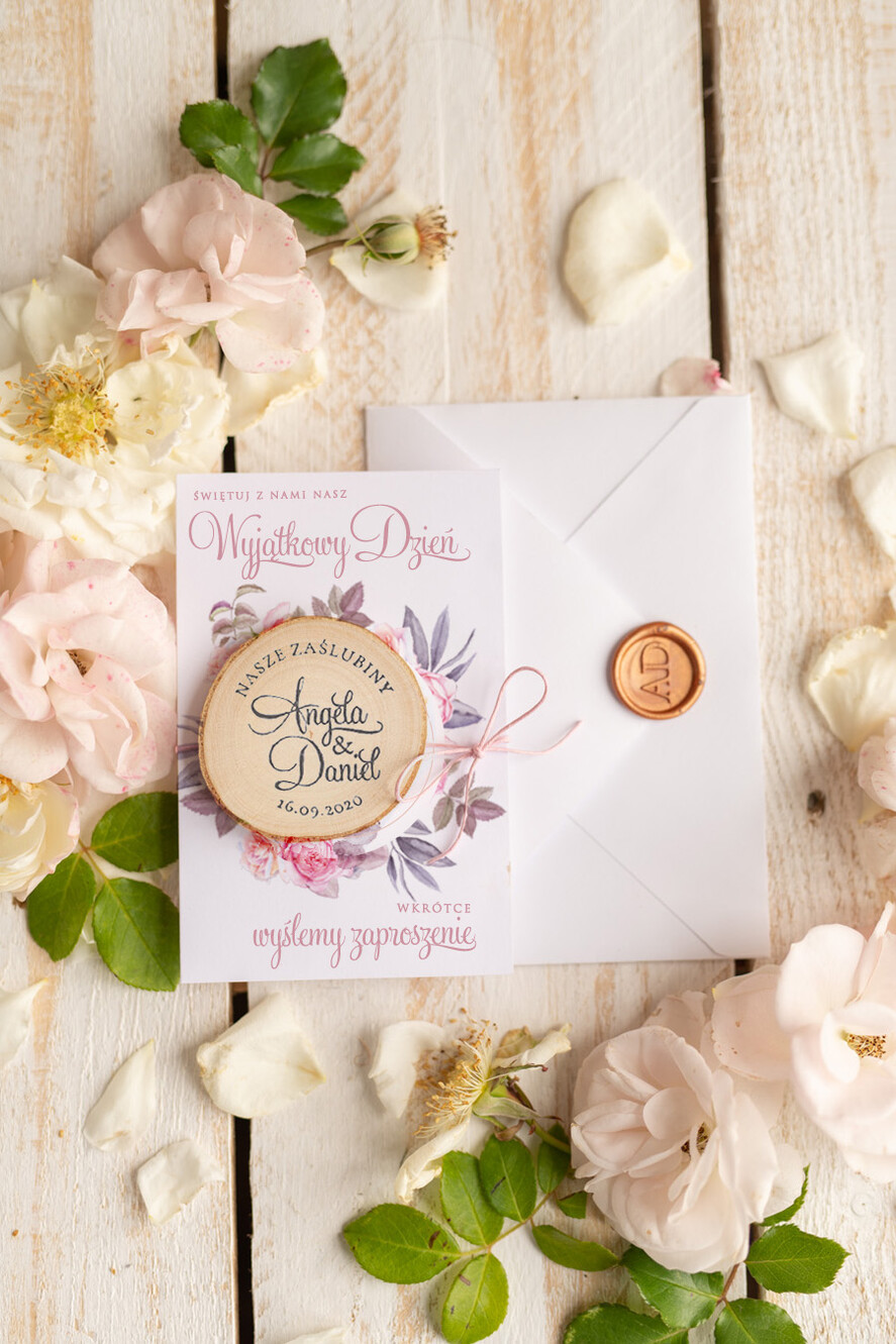 Zmień/Zarezerwuj datę ślubu - save the date botaniczne save the date   0