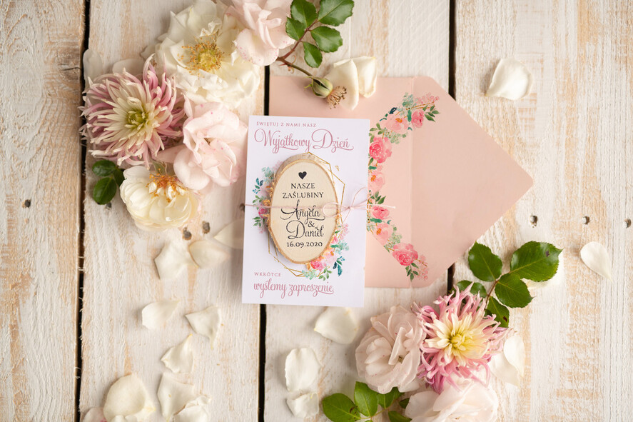 Zmień/Zarezerwuj datę ślubu - save the date botaniczne zawiadomienia ślubne   0