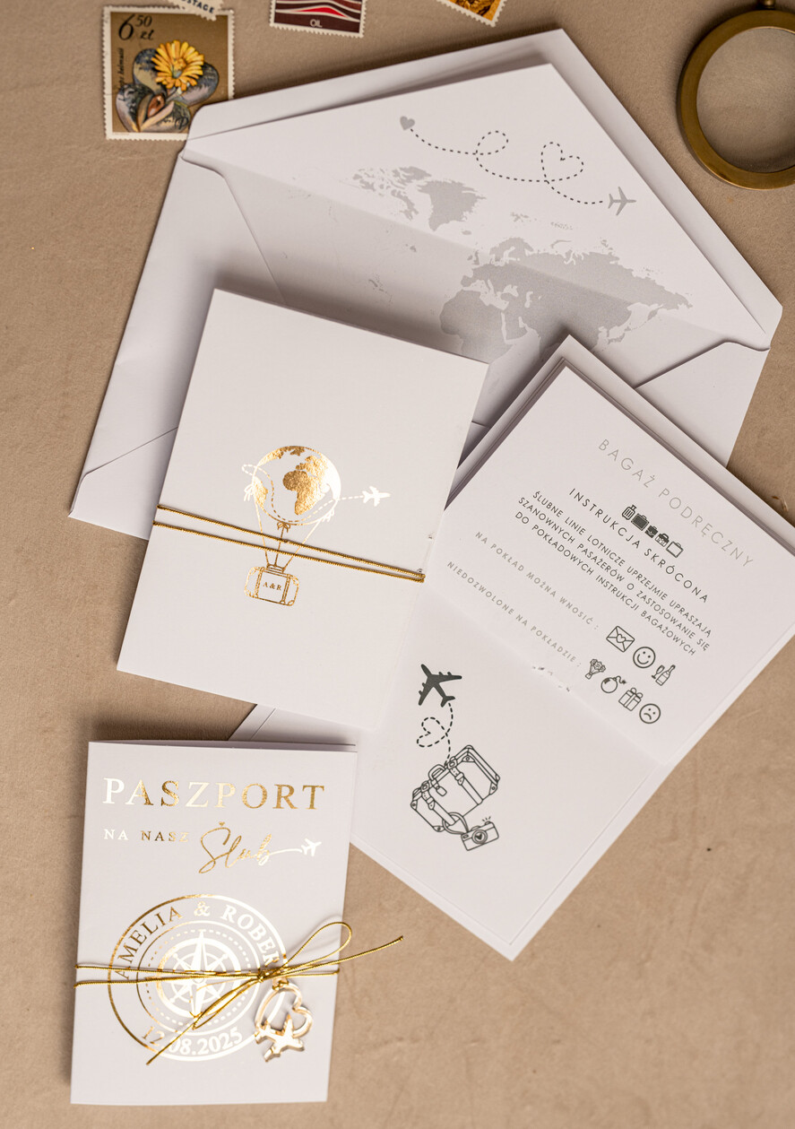 Zaproszenia ślubne paszport / podróże Zaproszenia ślubne paszport do miłości, zaproszenia ślubne z motywem podróży, zaproszenia na ślub dla podróżników3