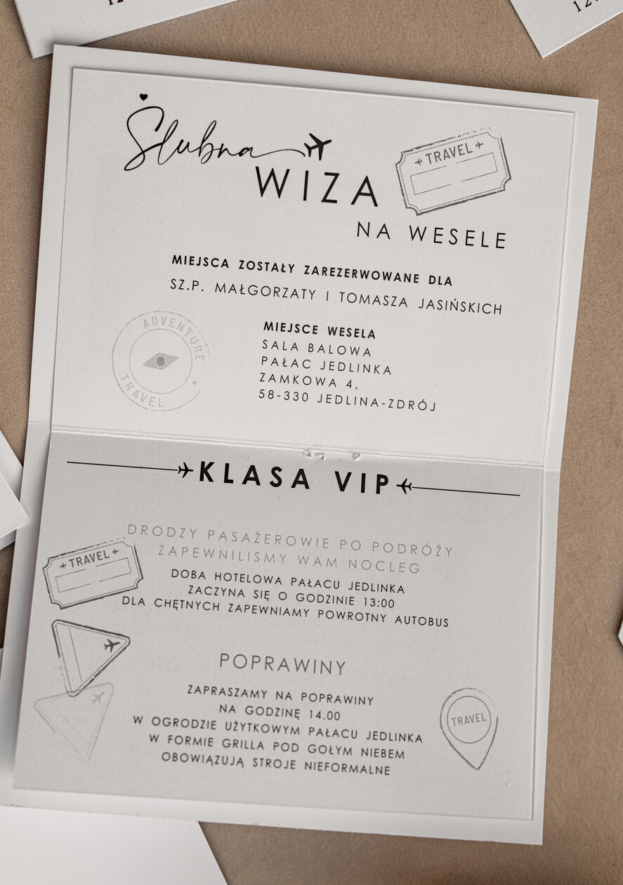 Zaproszenia ślubne paszport / podróże Zaproszenia ślubne paszport do miłości, zaproszenia ślubne z motywem podróży, zaproszenia na ślub dla podróżników10