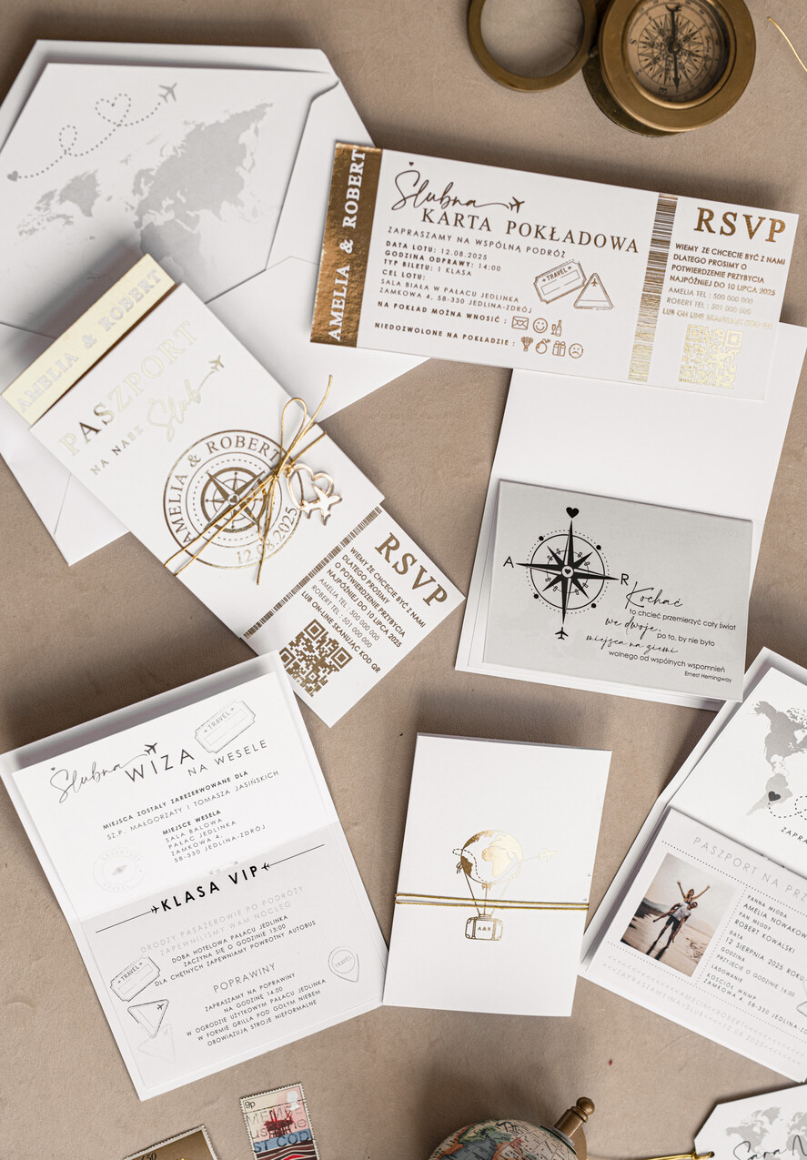 Zaproszenia ślubne paszport / podróże Zaproszenia ślubne paszport do miłości, zaproszenia ślubne z motywem podróży, zaproszenia na ślub dla podróżników20
