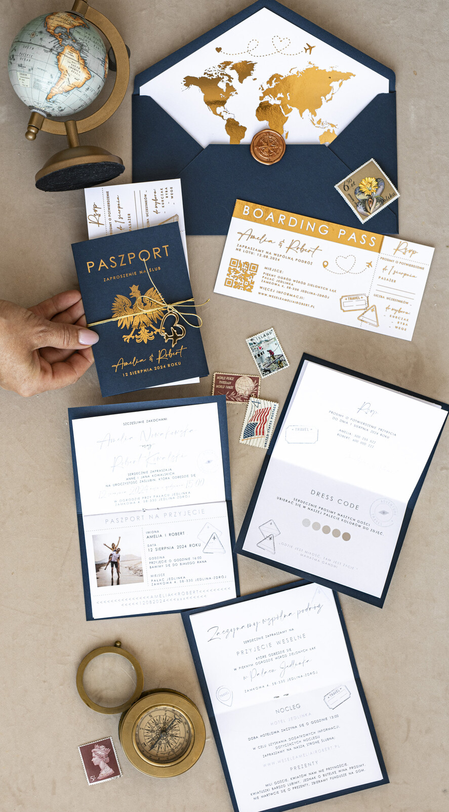 Zaproszenia ślubne paszport / podróże Zaproszenia ślubne paszport do miłości w folderze , zaproszenia ślubne z motywem podróży, zaproszenia na ślub dla podróżników3