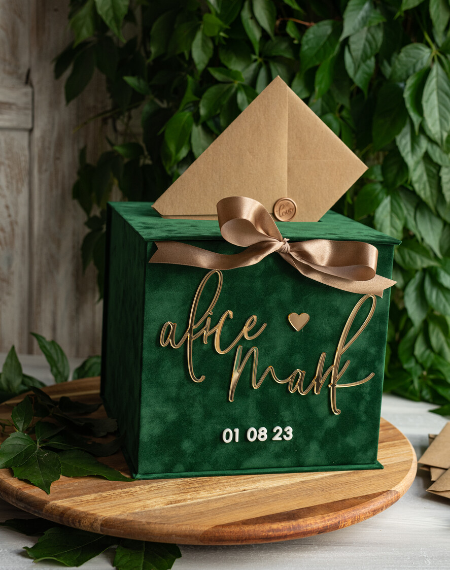 Pudełko na koperty  glamour pomysł na pudełko na pieniądze ślub i wesele, eleganckie pudełko na pieniądze, prezent dla młodej pary kopertówka na pieniądze 4