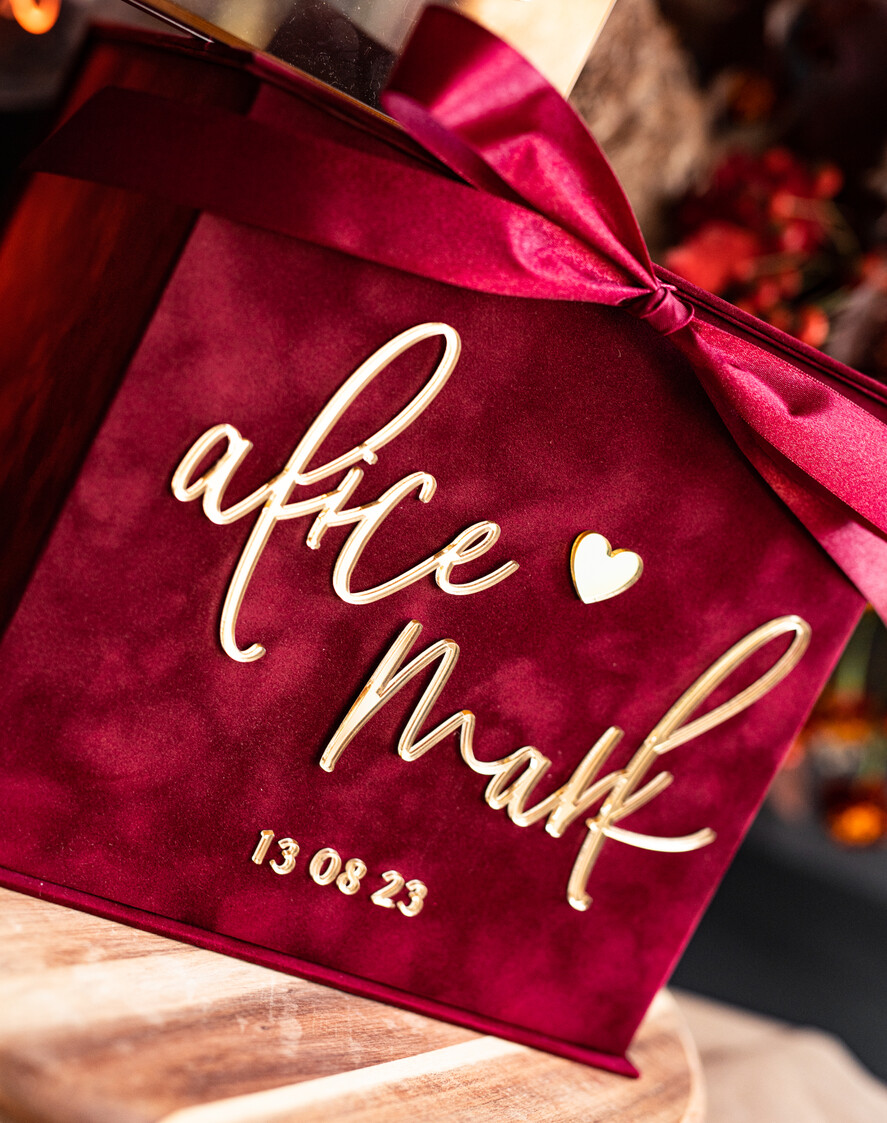 Pudełko na koperty  glamour skrzynka na kopertypomysł na pudełko na pieniądze ślub i wesele, eleganckie pudełko na pieniądze, prezent dla młodej pary kopertówka na pieniądze, welurowe pudełko na koperty 17